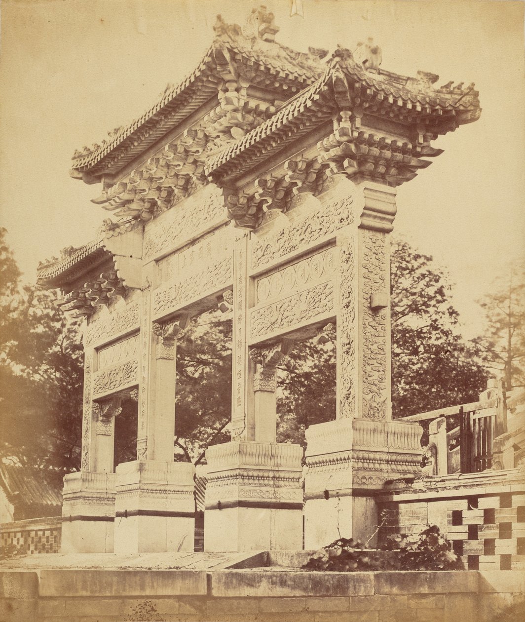 Arch in the Lama Temple Near Pekin, October 1860 by Felice Beato