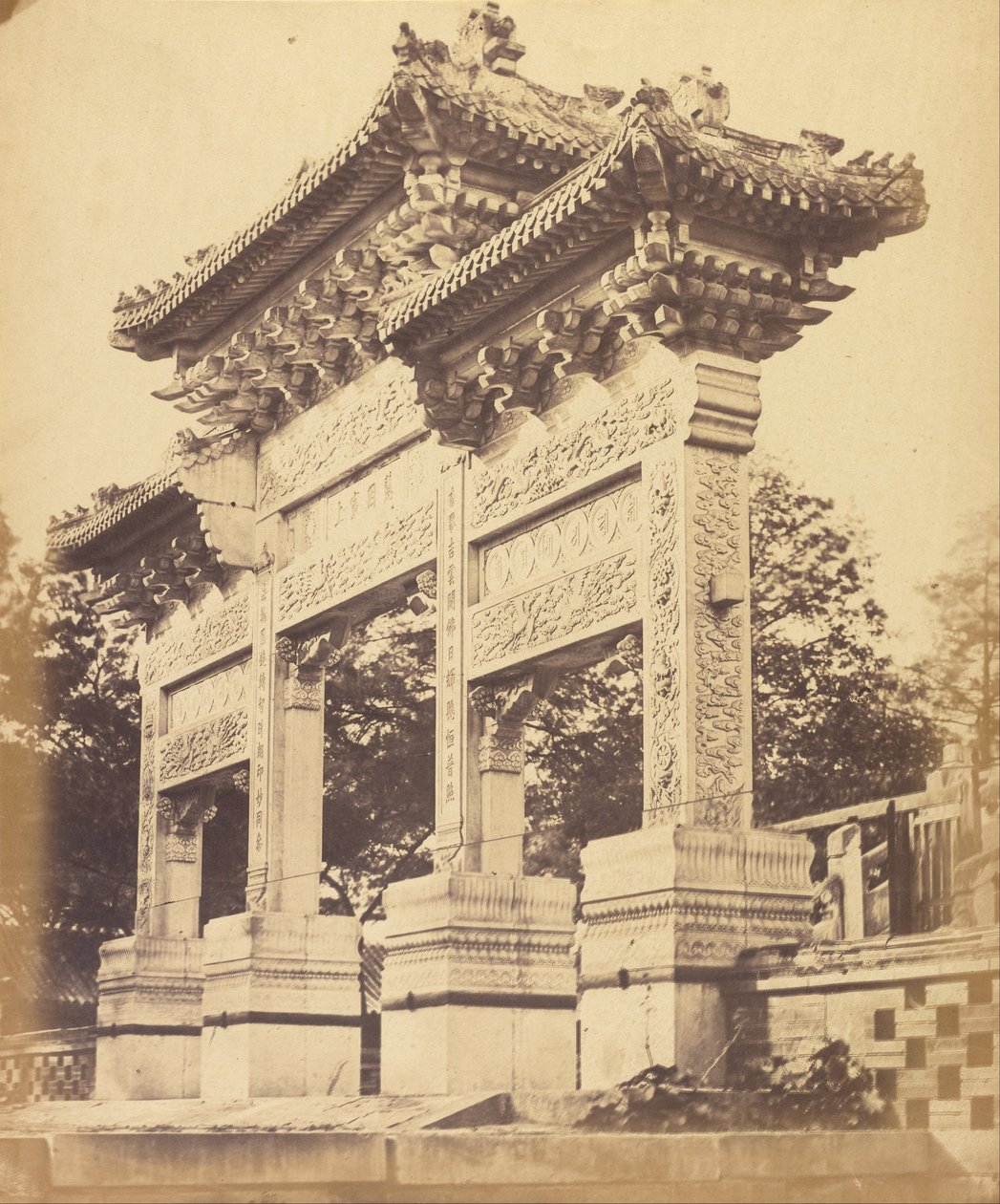 Arch in the Lama Temple, Near Peking, October 1860 by Felice Beato