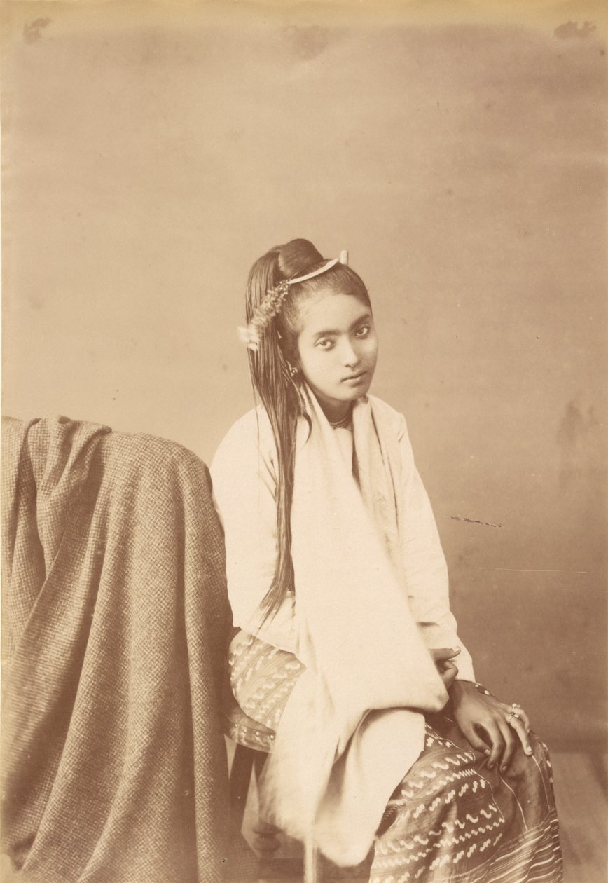 Burmese Type Silk Sitter by Felice Beato