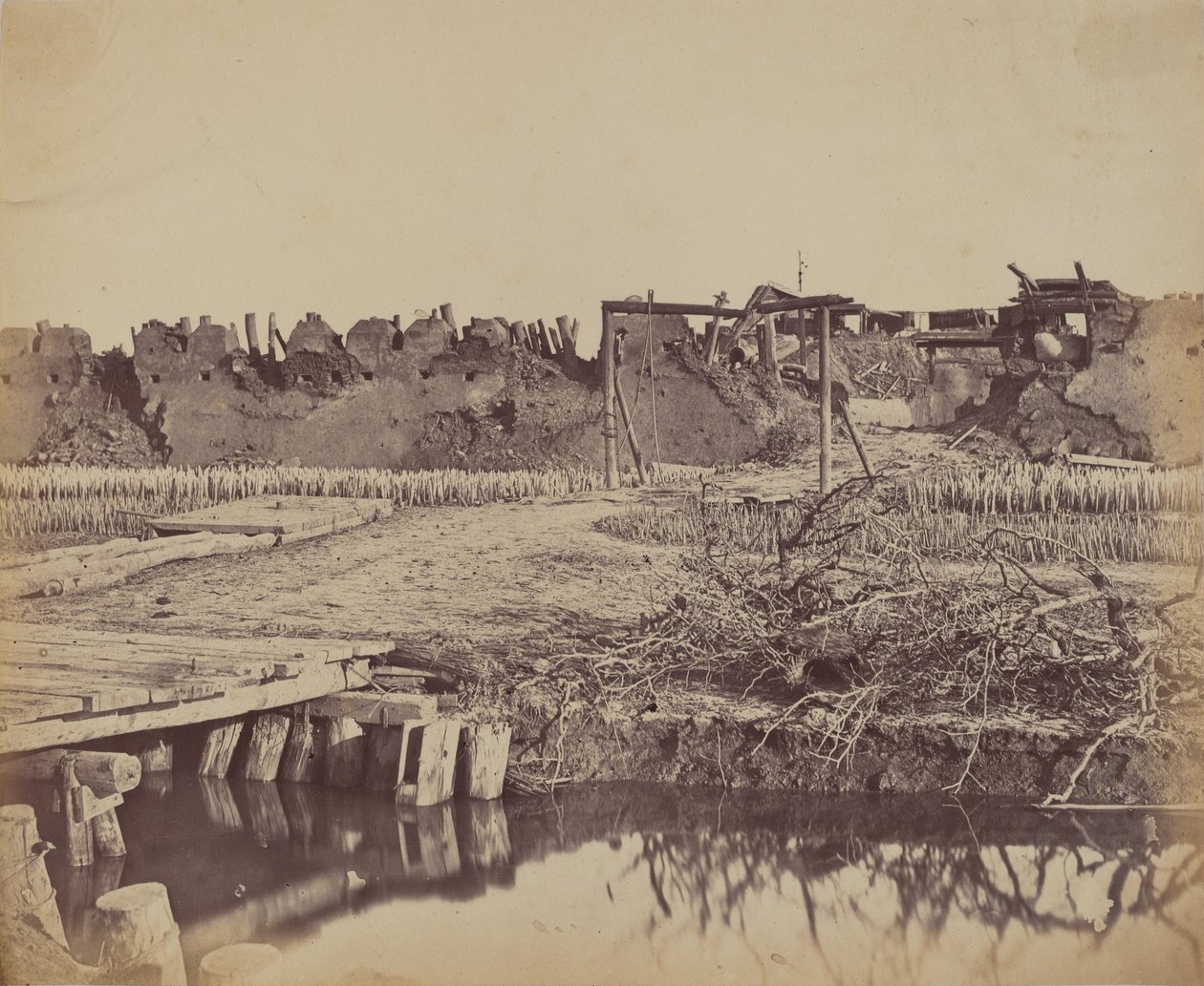 Exterior of North Fort Showing the English Entrance, August 21, 1860 by Felice Beato