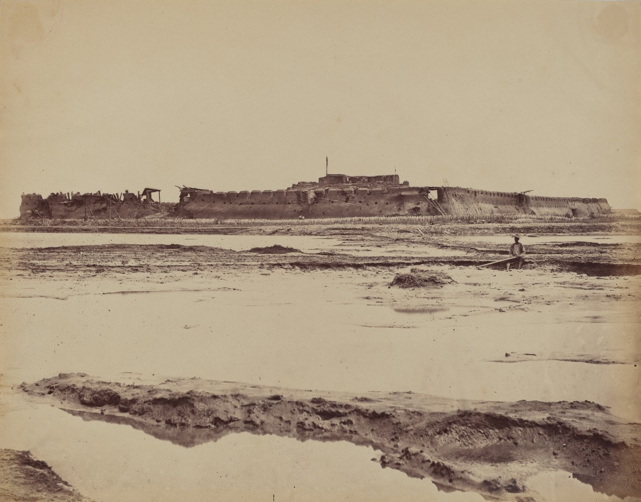 Exterior of North Taku Fort on Peiho River, Showing the English and French Entrance, August 21, 1860 by Felice Beato