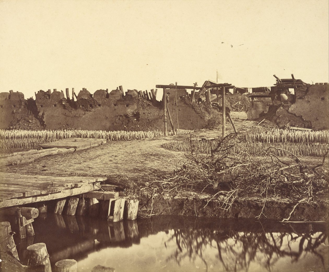 Exterior of the North Fort, Showing the English Entrance by Felice Beato