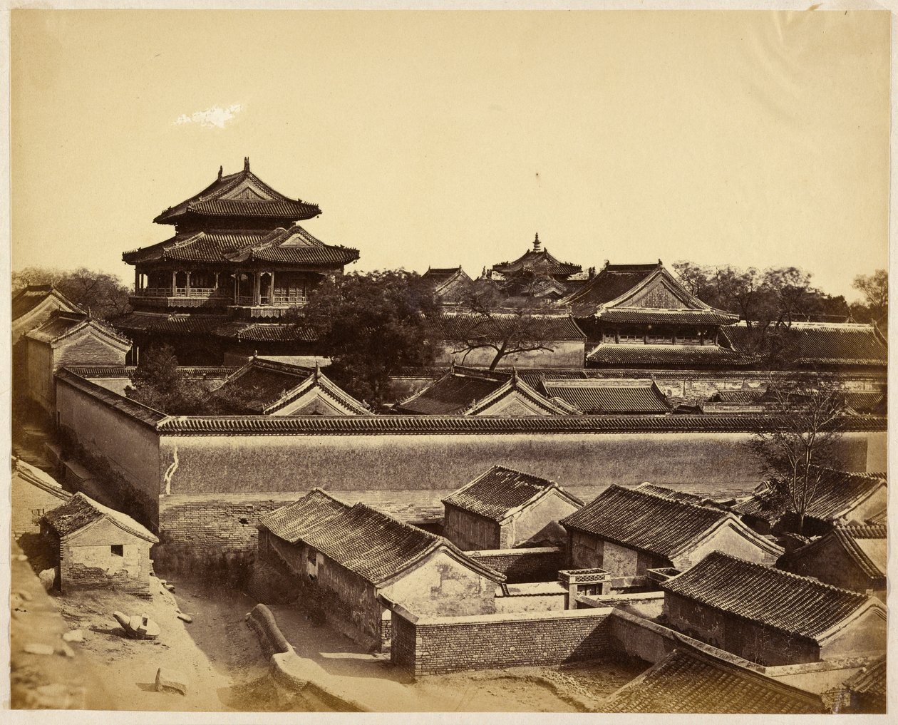First View Seen in Peking Taken from Anting Gate by Felice Beato