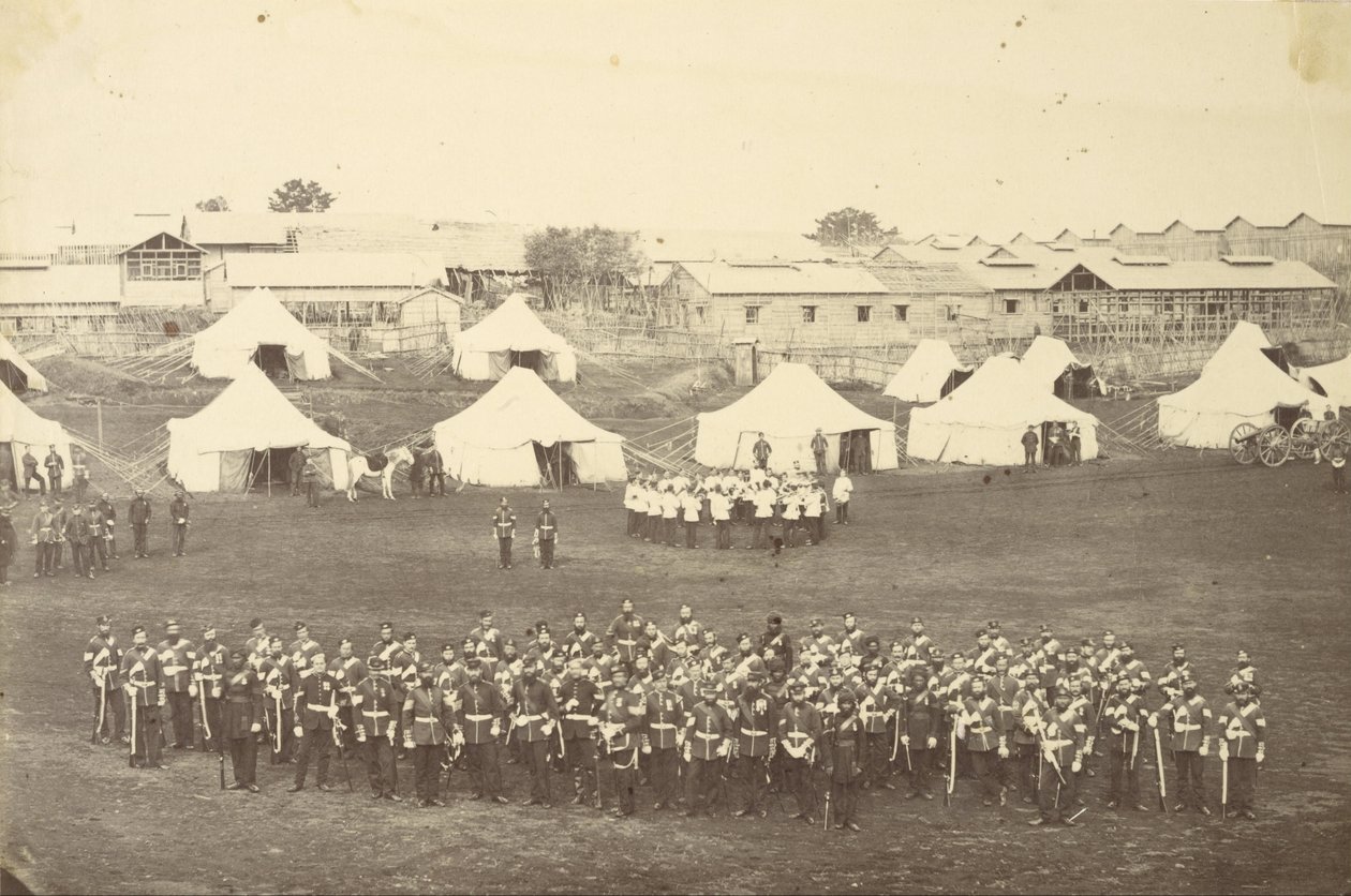 Group Portrait of the Royal Marine Battalion by Felice Beato