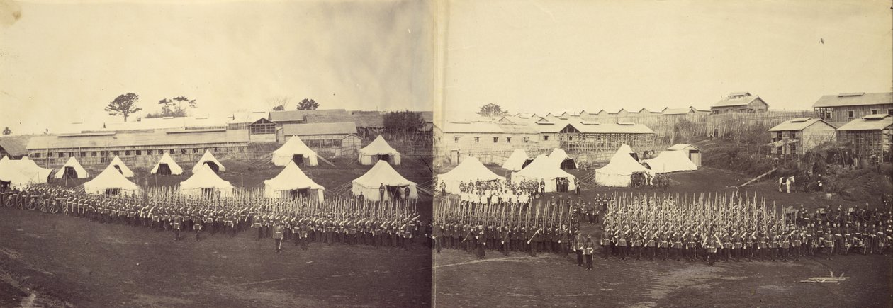 Group Portrait of the Royal Marine Battalion by Felice Beato