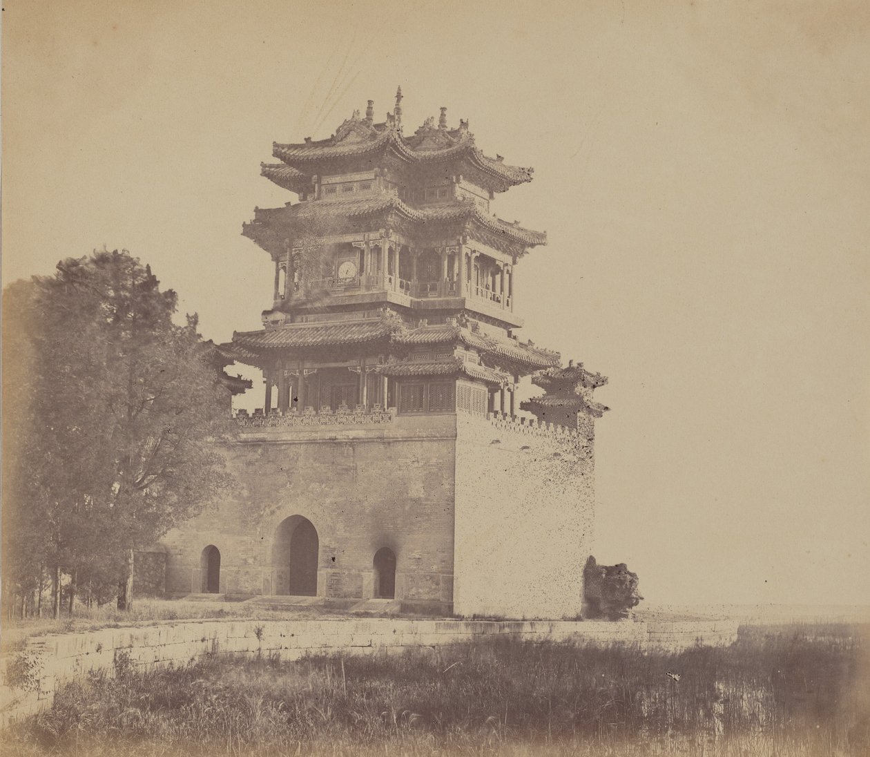 Imperial Summer Palace Yuen Min Yuen, Pekin, Before the Burning, October 18, 1860 by Felice Beato