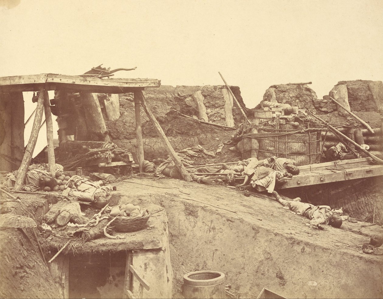 Interior of the English Entrance to North Fort on 21st August, 1860 by Felice Beato