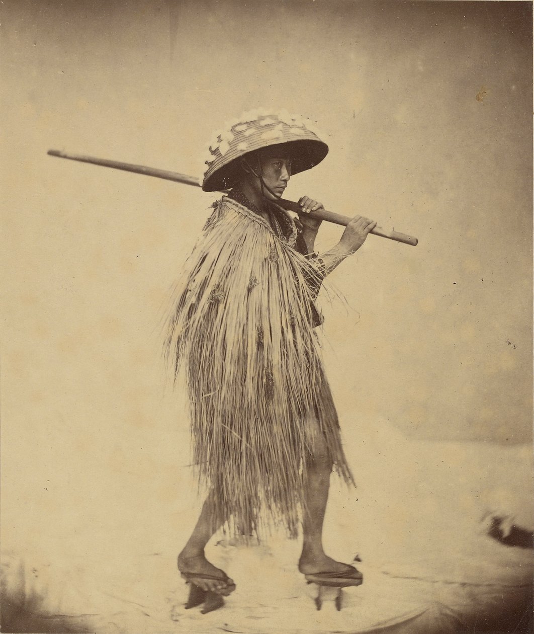 Japanese in Mackintosh, c.1865 by Felice Beato