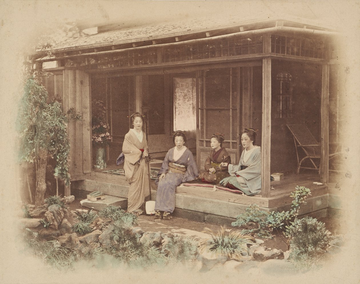 Japanese Women in a Private House by Felice Beato