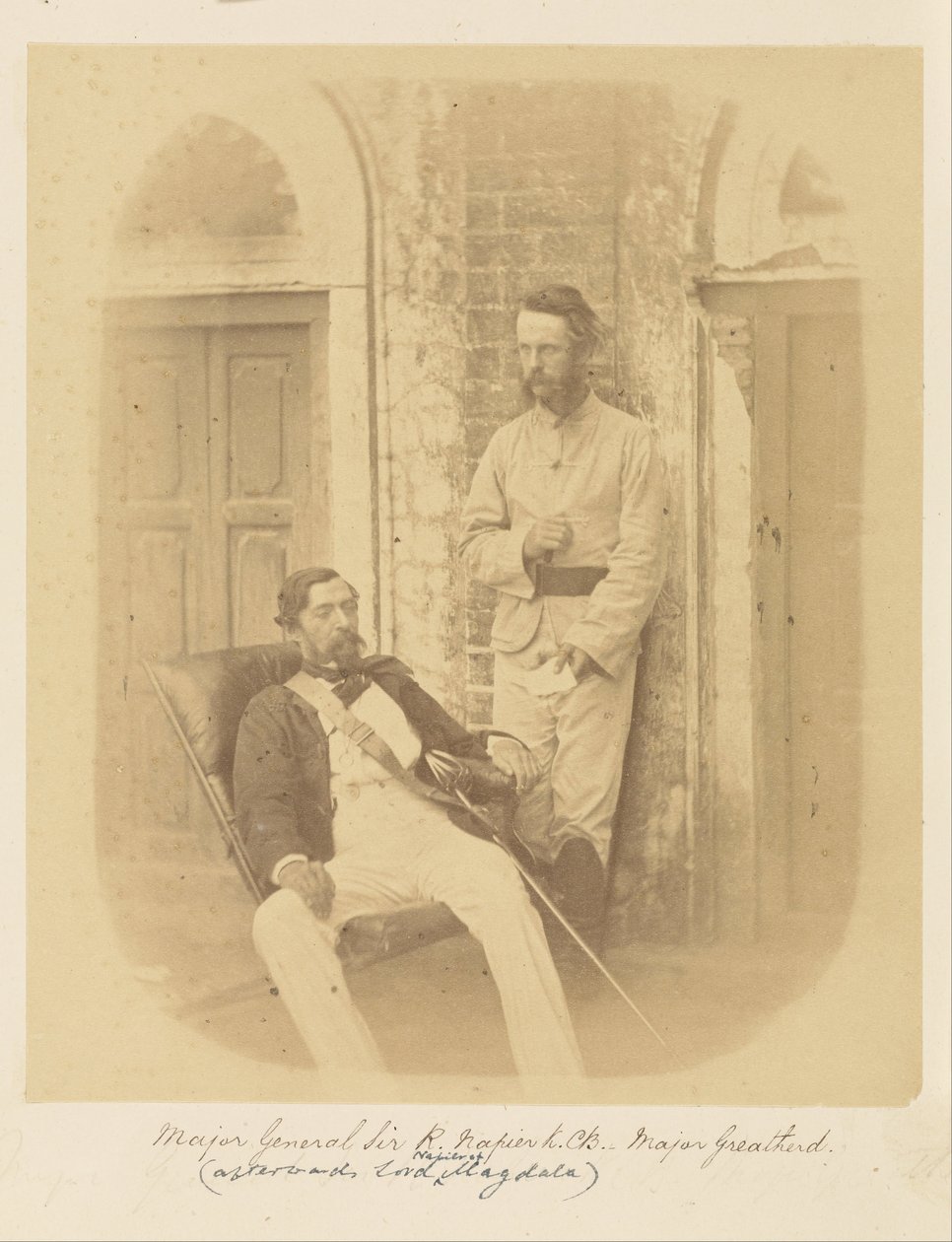 Major-General Sir R. Napier and Major Greatherd by Felice Beato