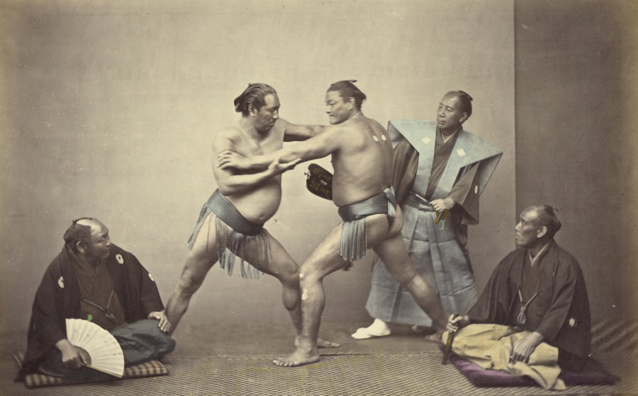 Representatives of Nio, the Japanese Hercules by Felice Beato