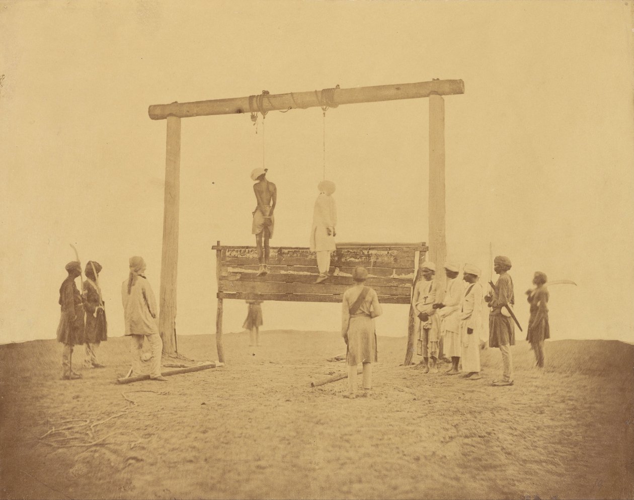 Retribution, Hanging Mutineers by Felice Beato