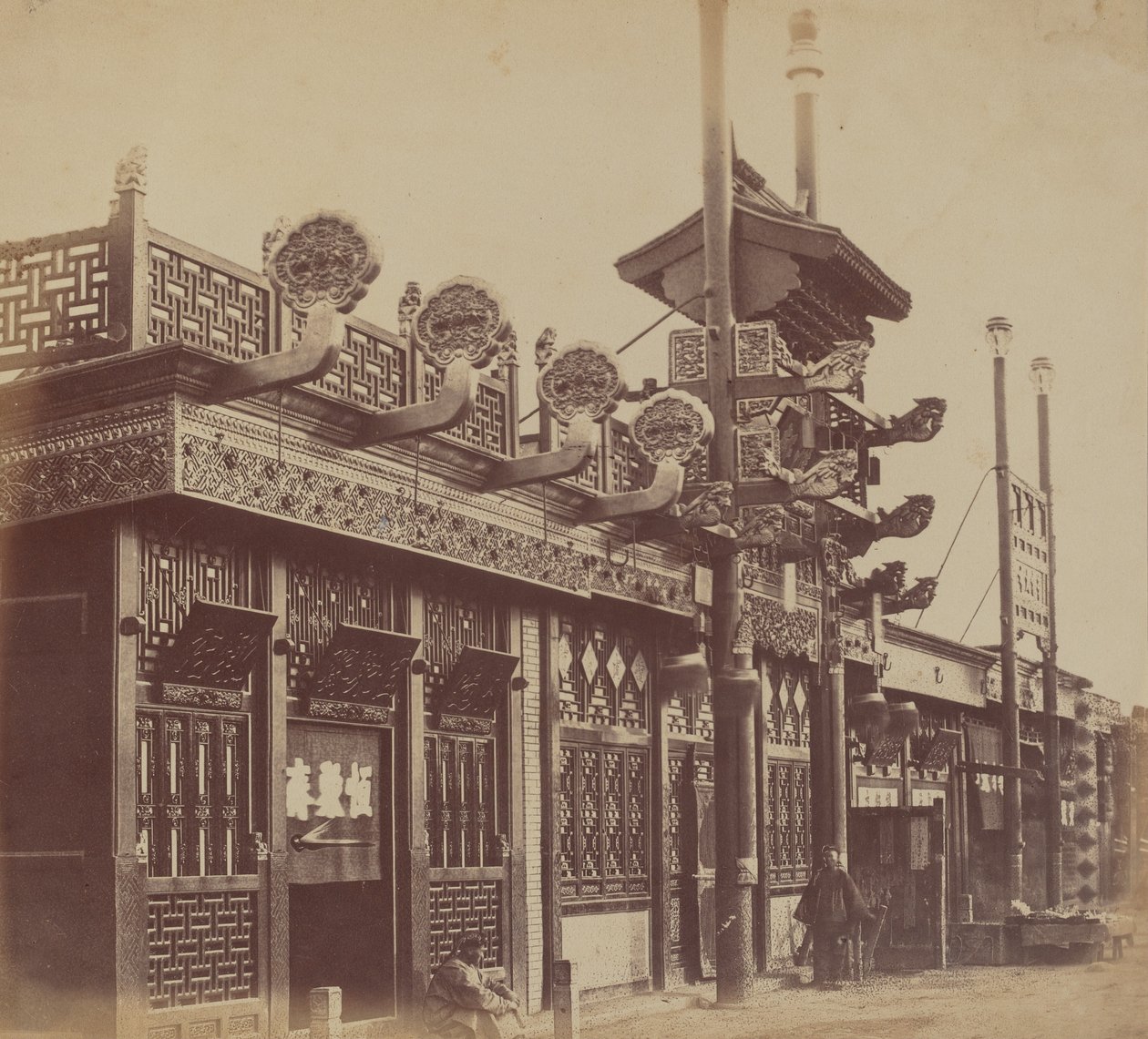 Shops and Street, Chinese City of Pekin by Felice Beato