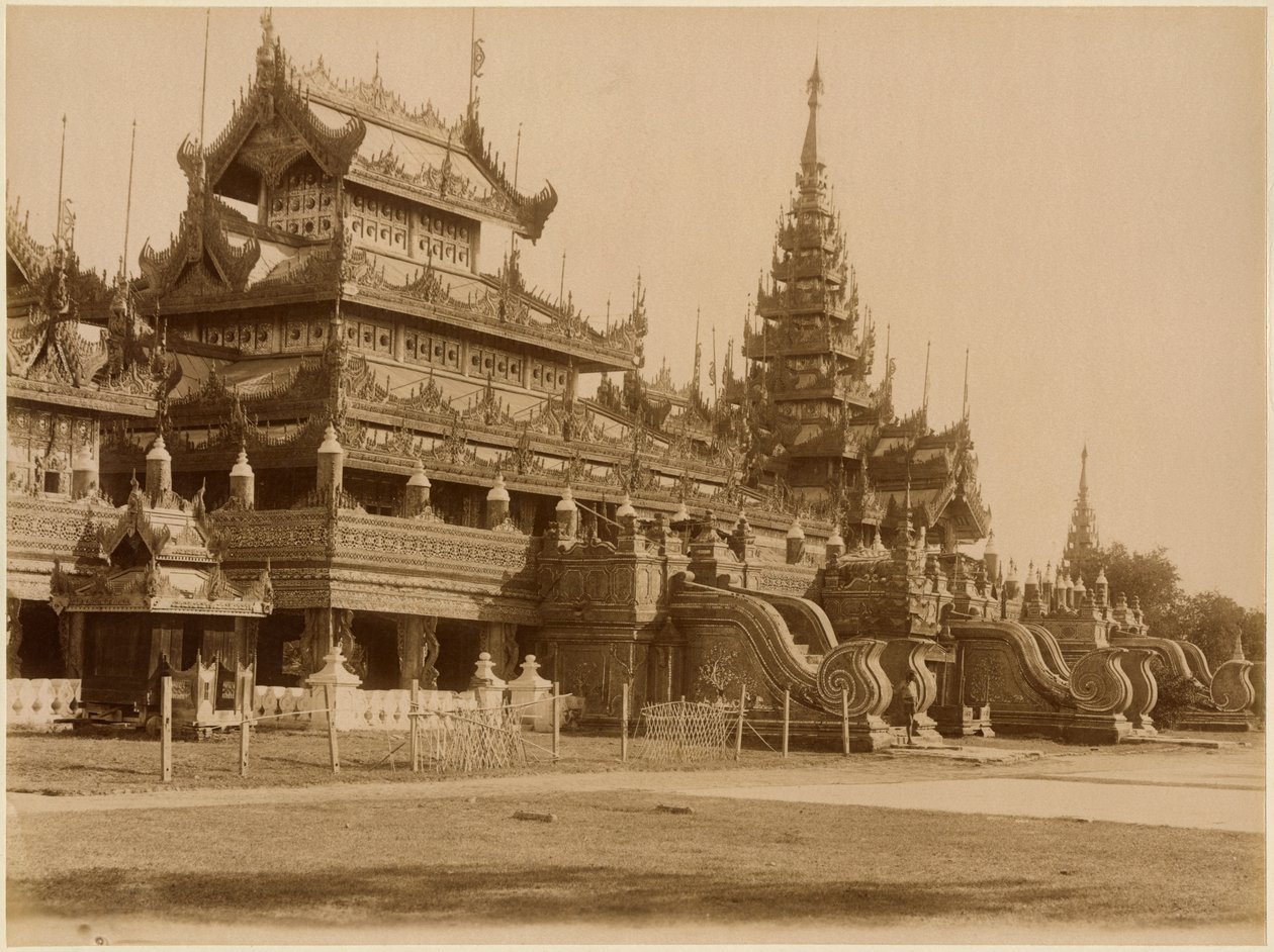 The Hman Kyaung or the Glass Monastery, Burma, c.1890 by Felice Beato