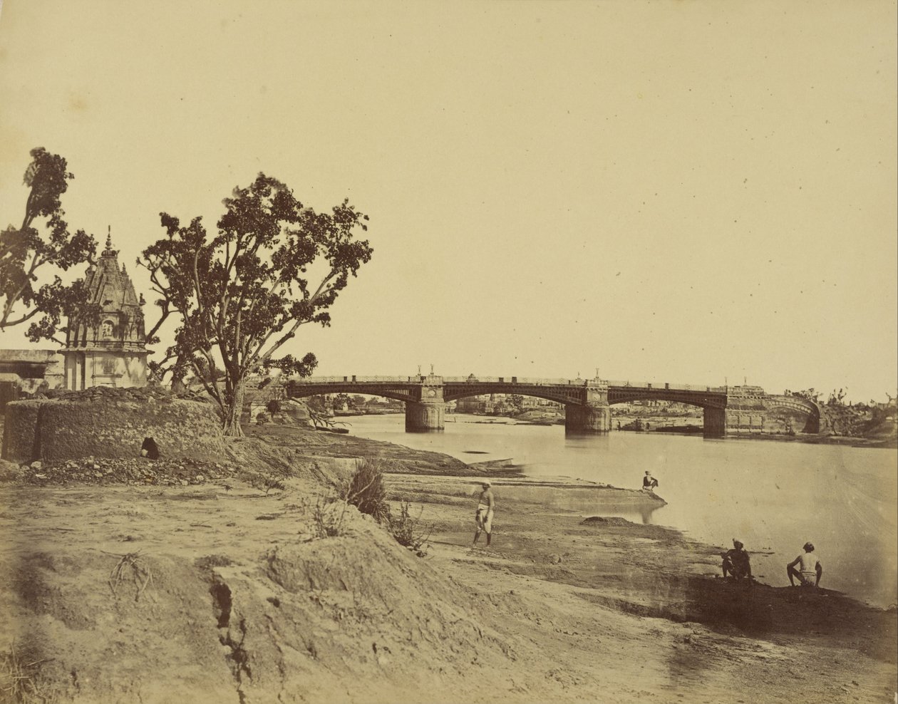 The Iron Bridge Leading from the Residency to Cantonements by Felice Beato
