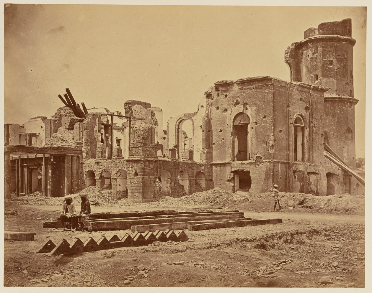 The Residency From the Front, Showing the Room in Which Sir Henry Lawrence Was Killed by Felice Beato