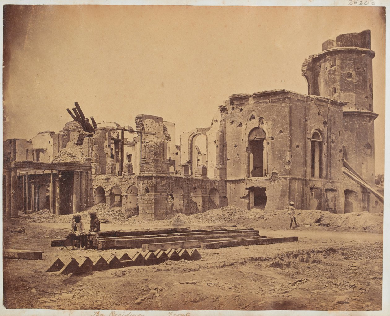 The Front of the Residency, Lucknow, 1858 by Felice Beato