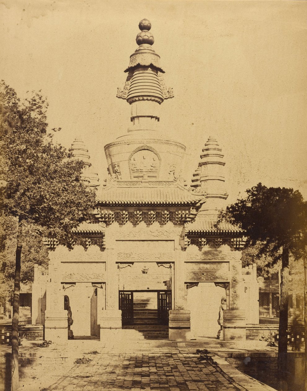 Thibetan Monument in the Lama Temple Near Pekin, August 1860 by Felice Beato