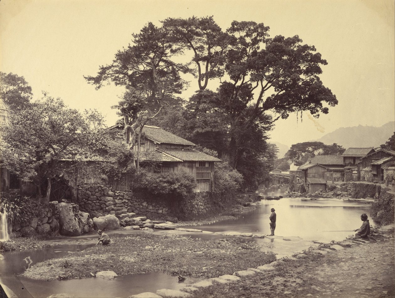 View in the Native Town, Nagasaki by Felice Beato