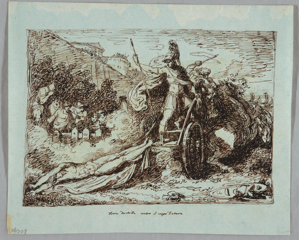 Achilles Drags the Body of Hector by Felice Giani
