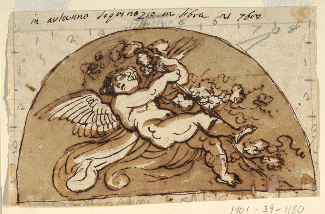Autumn, Lunette for Ceiling of the Sala Ottagonale, Palazzo Milzetti, Faenza by Felice Giani