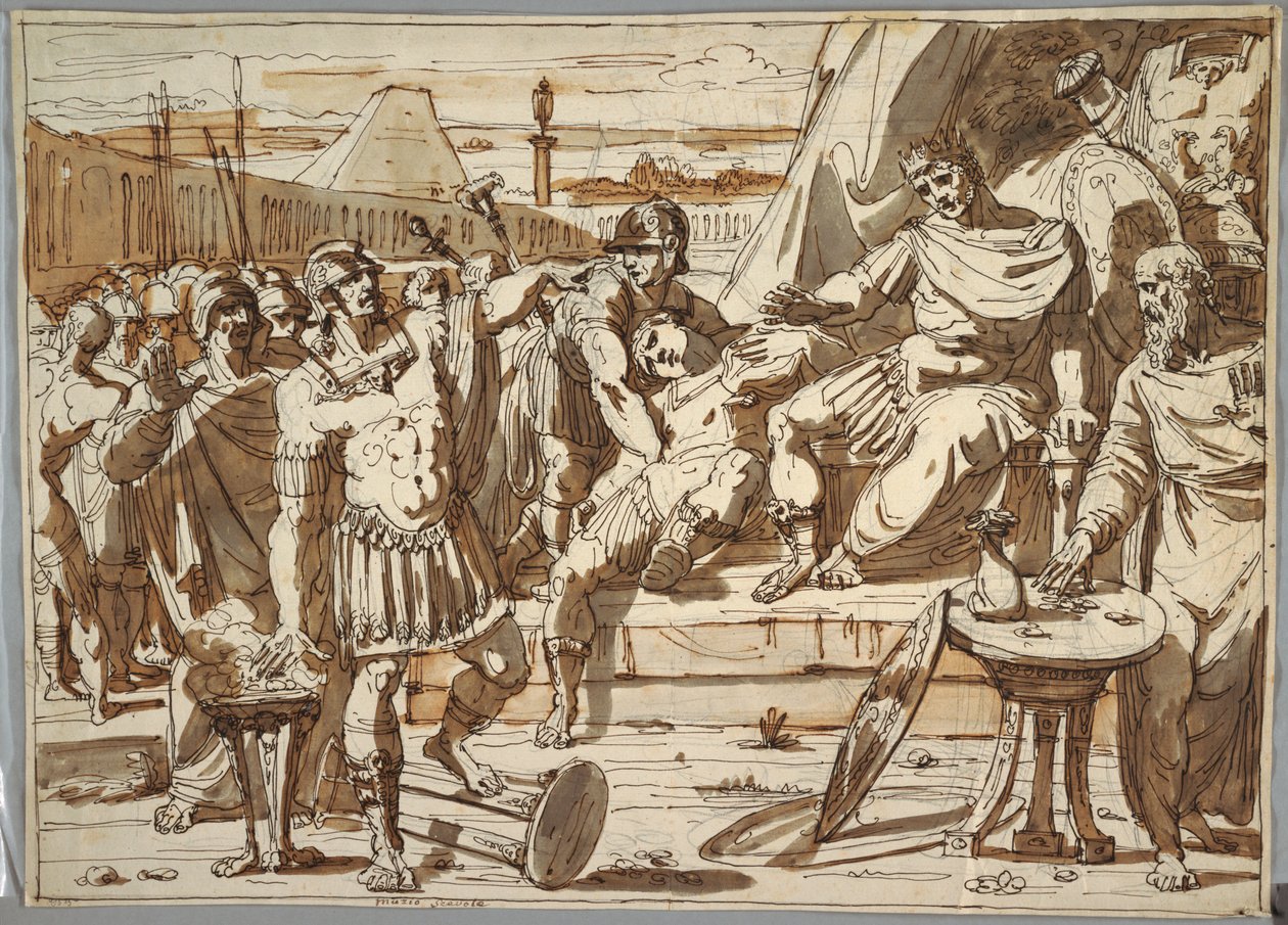 Caius Mucius Scaevola and Porsena by Felice Giani