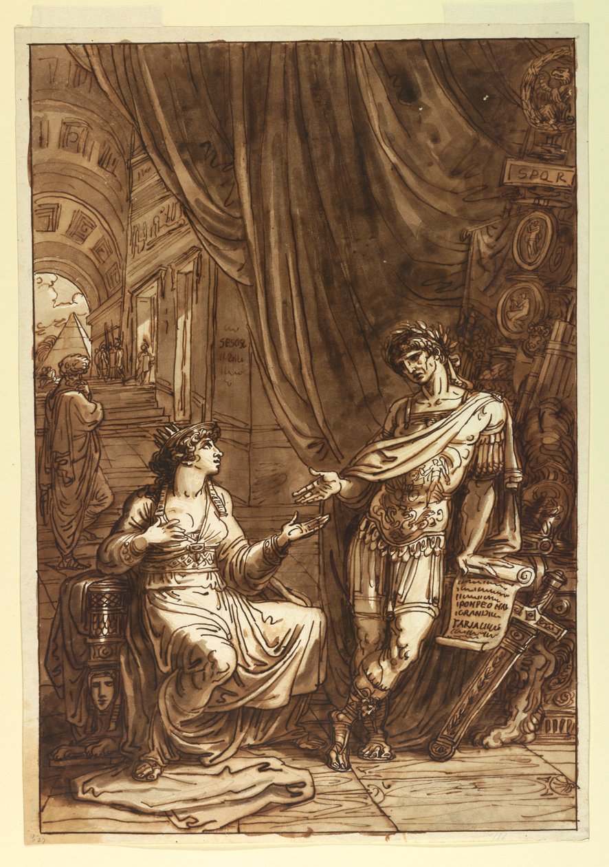 Cleopatra Pleading with Caesar by Felice Giani