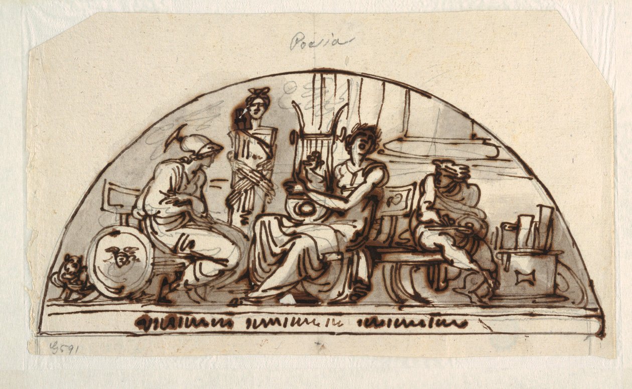 Design for a Lunette with Allegory of Poetry by Felice Giani