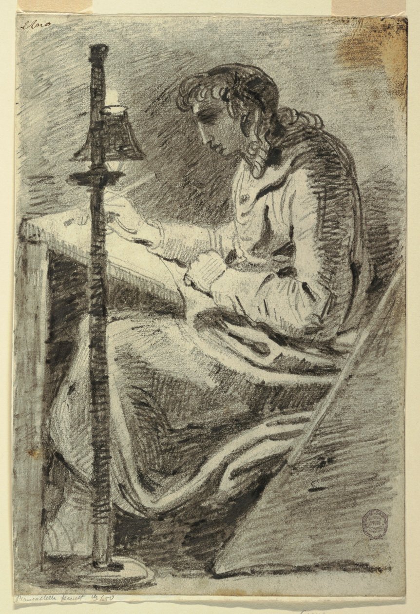 An Artist Drawing by Lamplight, 1800–1820 by Felice Giani