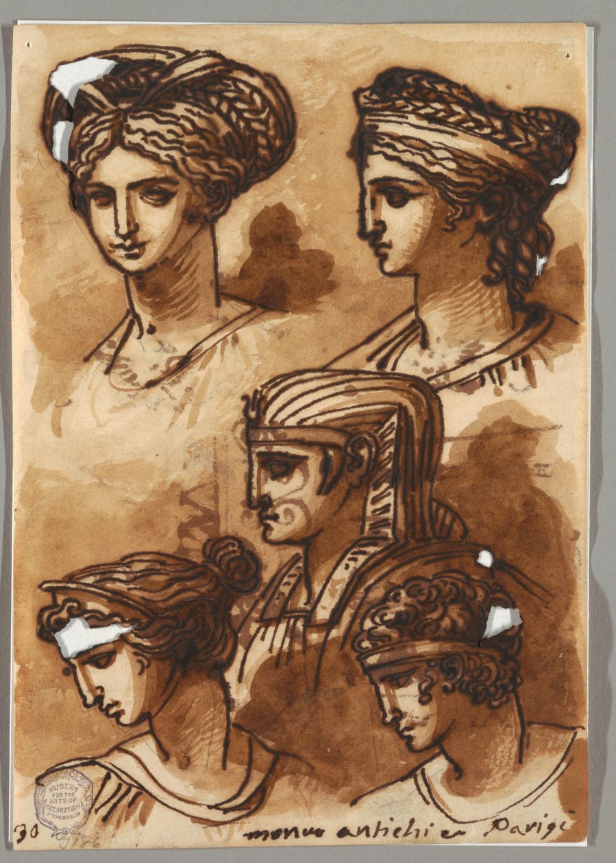 Five Heads, After the Antique by Felice Giani