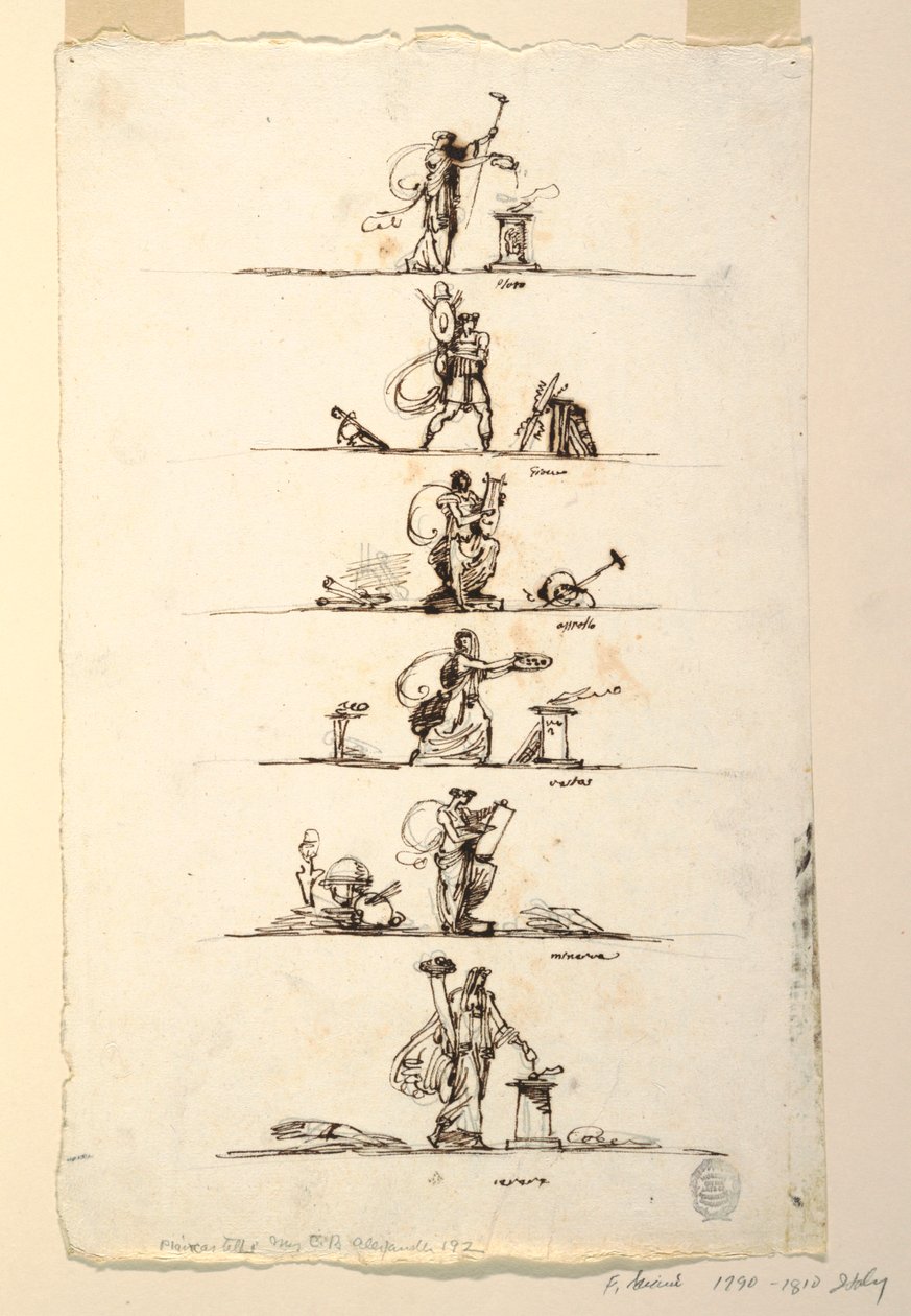 Six Antique Gods and Goddesses by Felice Giani