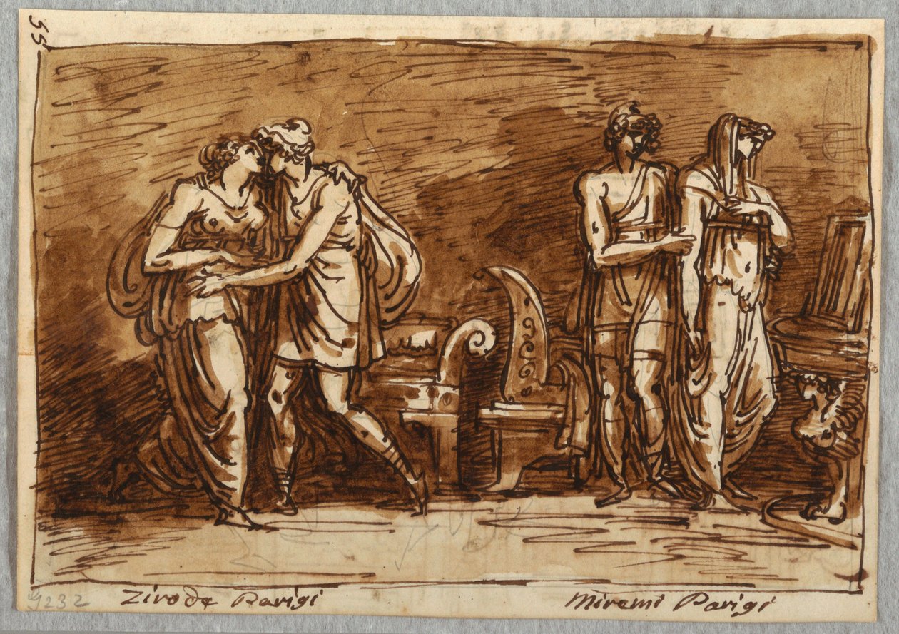 The Love of Helen and Paris by Felice Giani