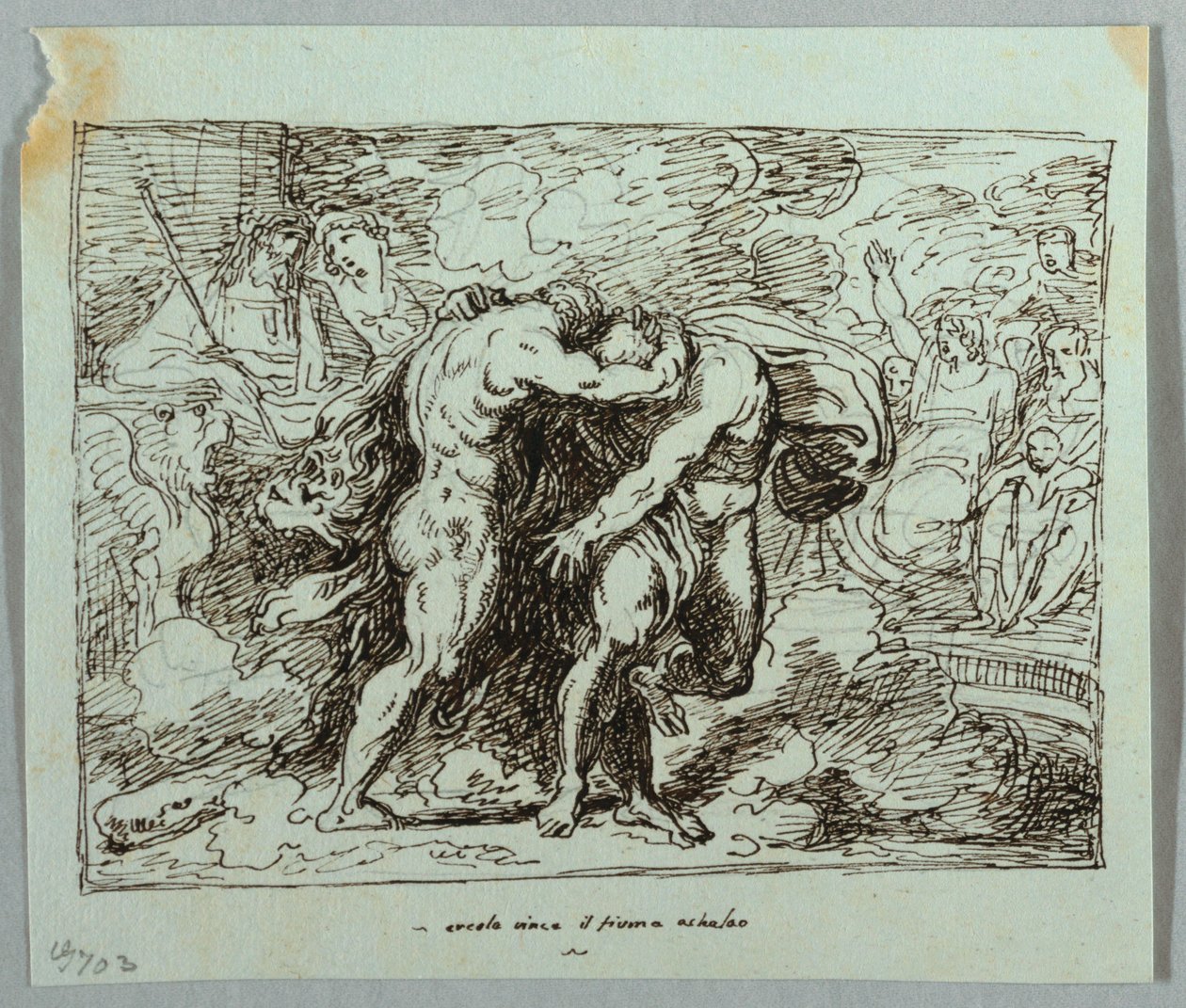The Struggle between Hercules and the River God Achelous by Felice Giani