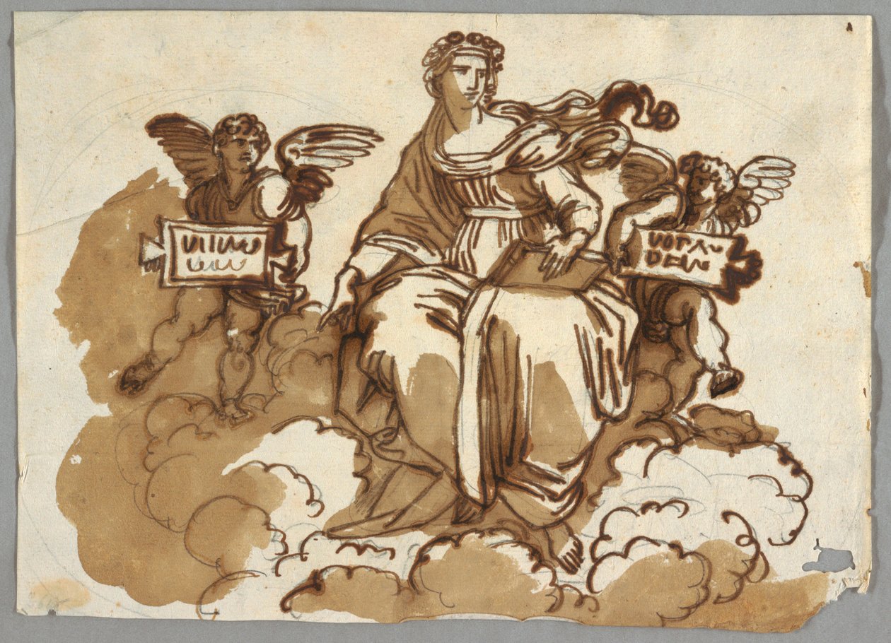 Theology, after Raphael Sanzio, Stanza della Segnatura, Vatican by Felice Giani