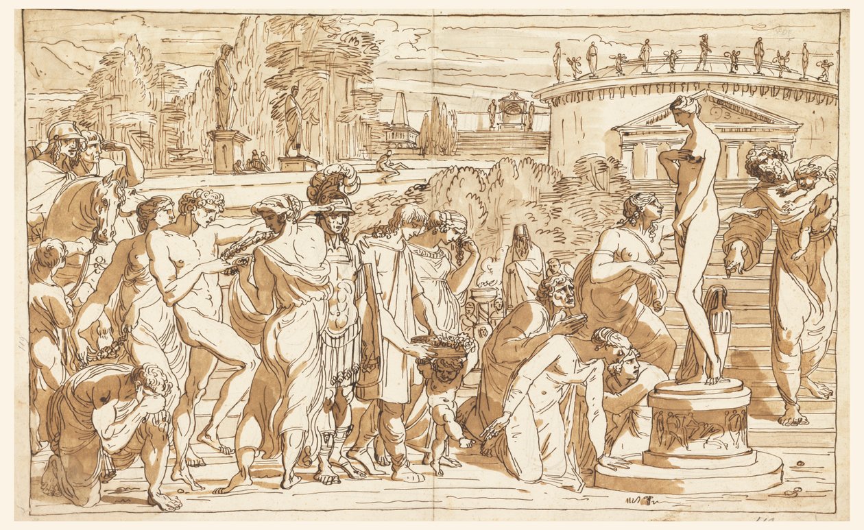 Worship of Venus in a Classical Landscape by Felice Giani