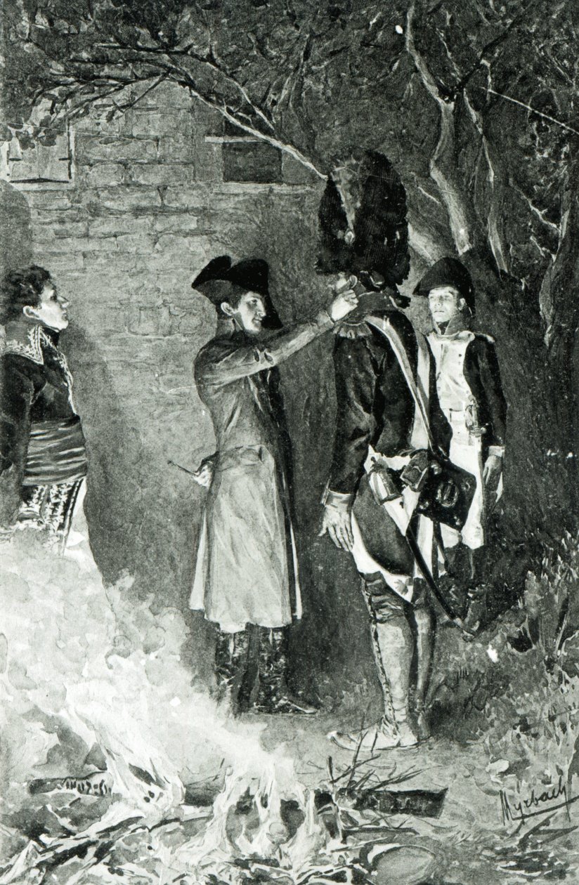 Napoleon and Coignet by Felicien baron de Myrbach Rheinfeld