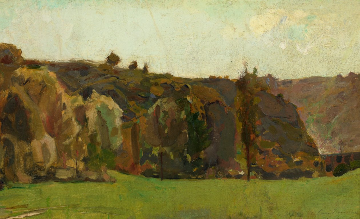Landscape in the Ardennes by Félicien Rops