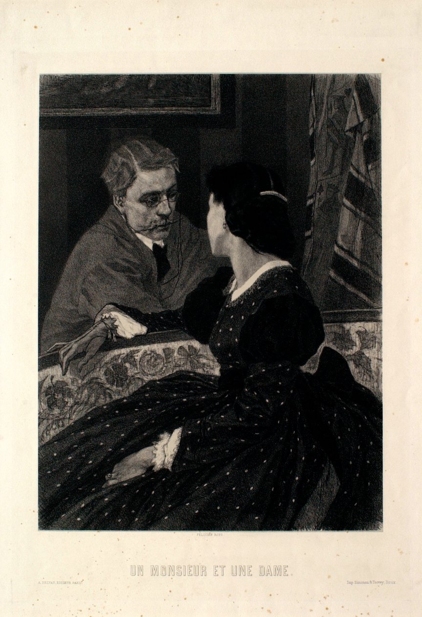A Gentleman and a Lady by Félicien Rops