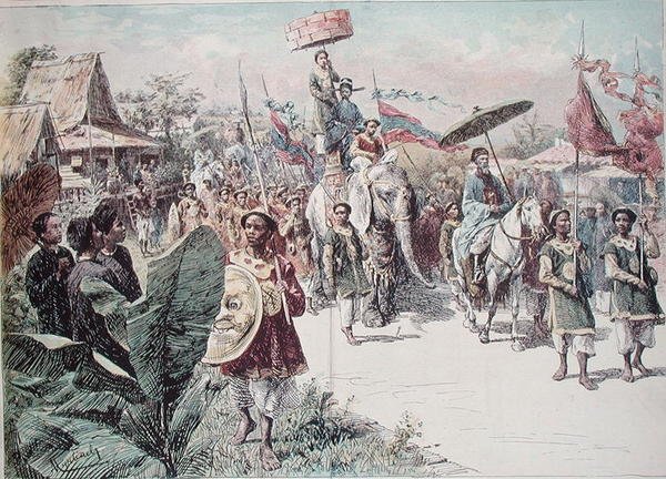 Cortege of the Governor of Hanoi, c.1870-80 by Felicien baron de Myrbach Rheinfeld
