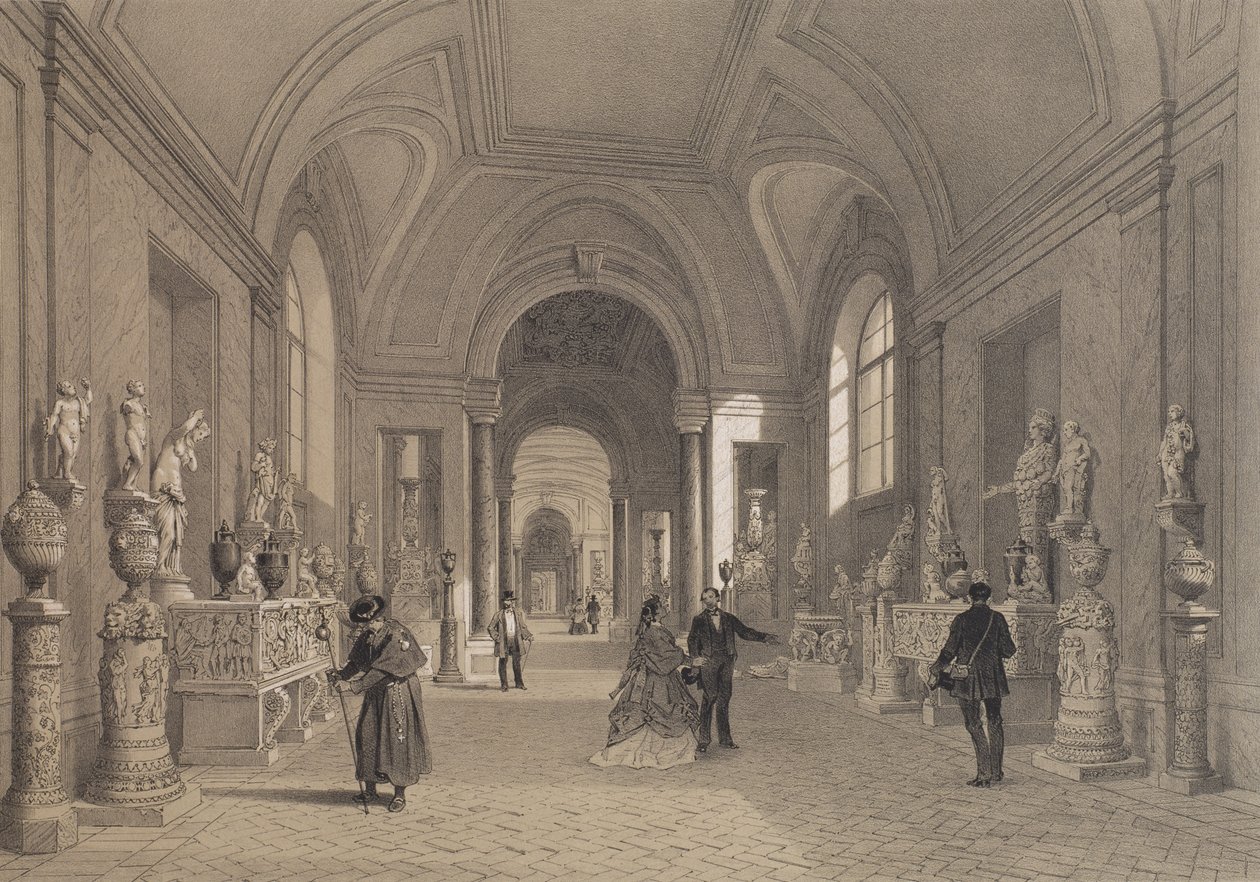 Vatican Museums, Gallery of the Candelabra, Rome, illustration from the album 