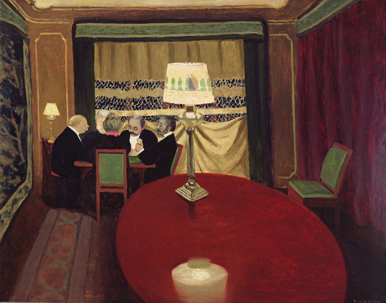 A Round of Poker, 1902 by Felix Edouard Vallotton
