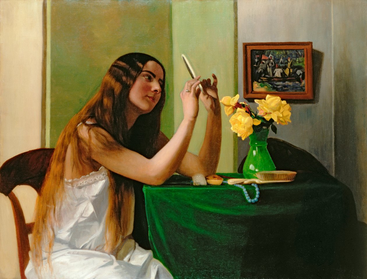 At the Dressing Table by Felix Edouard Vallotton