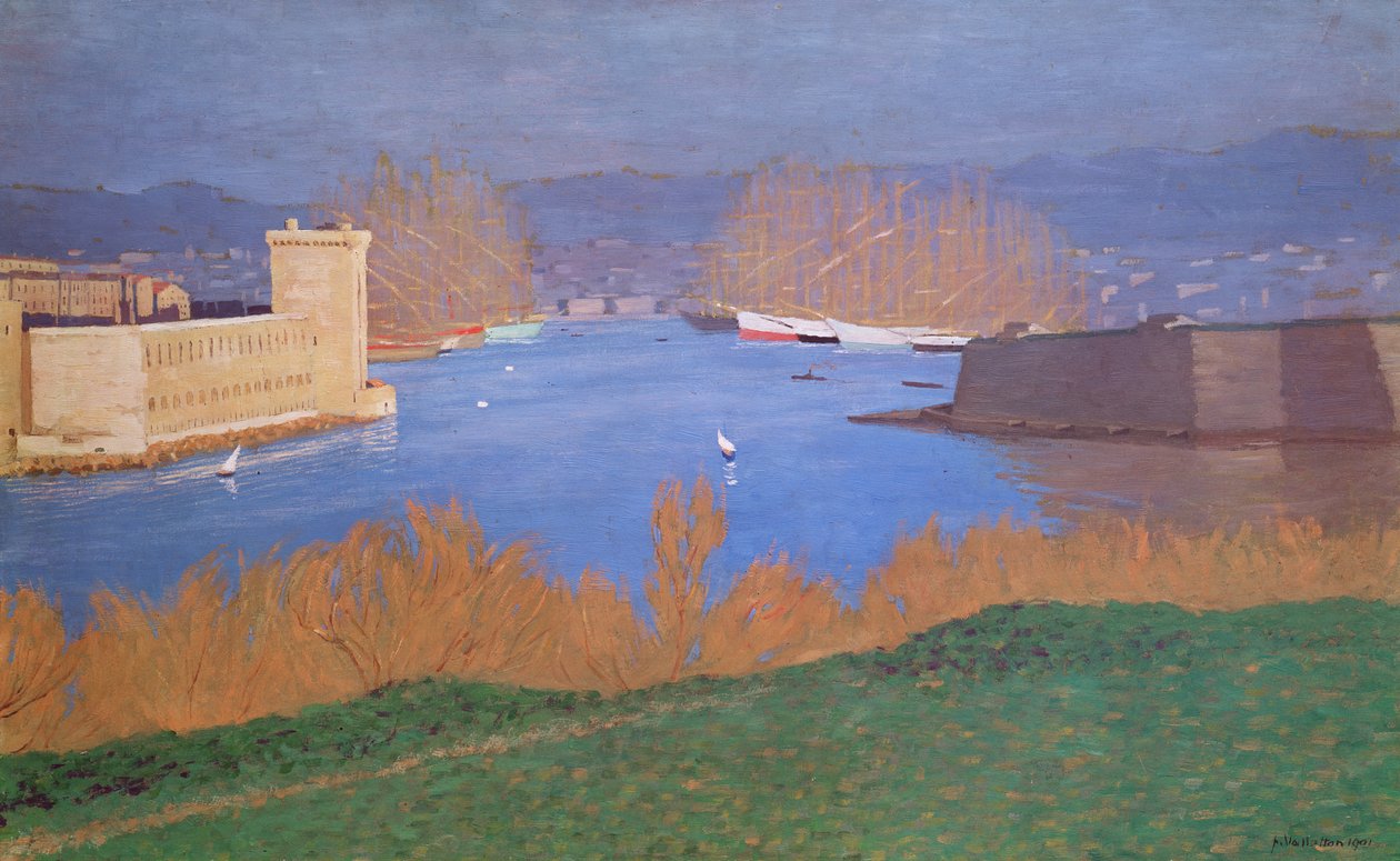 The Port of Marseille by Felix Edouard Vallotton