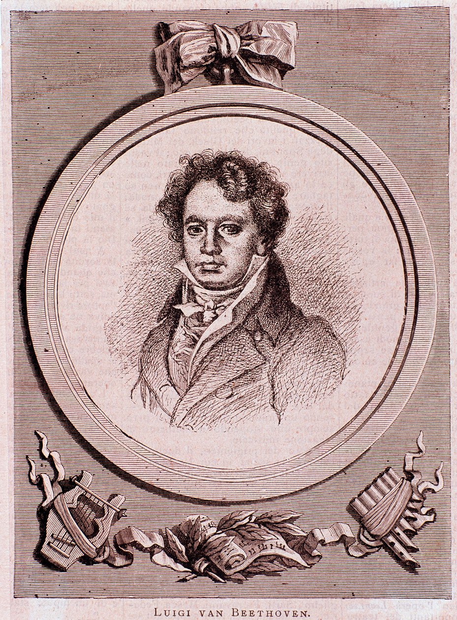 Portrait of German Composer Ludwig van Beethoven by Felix Auguste Clement