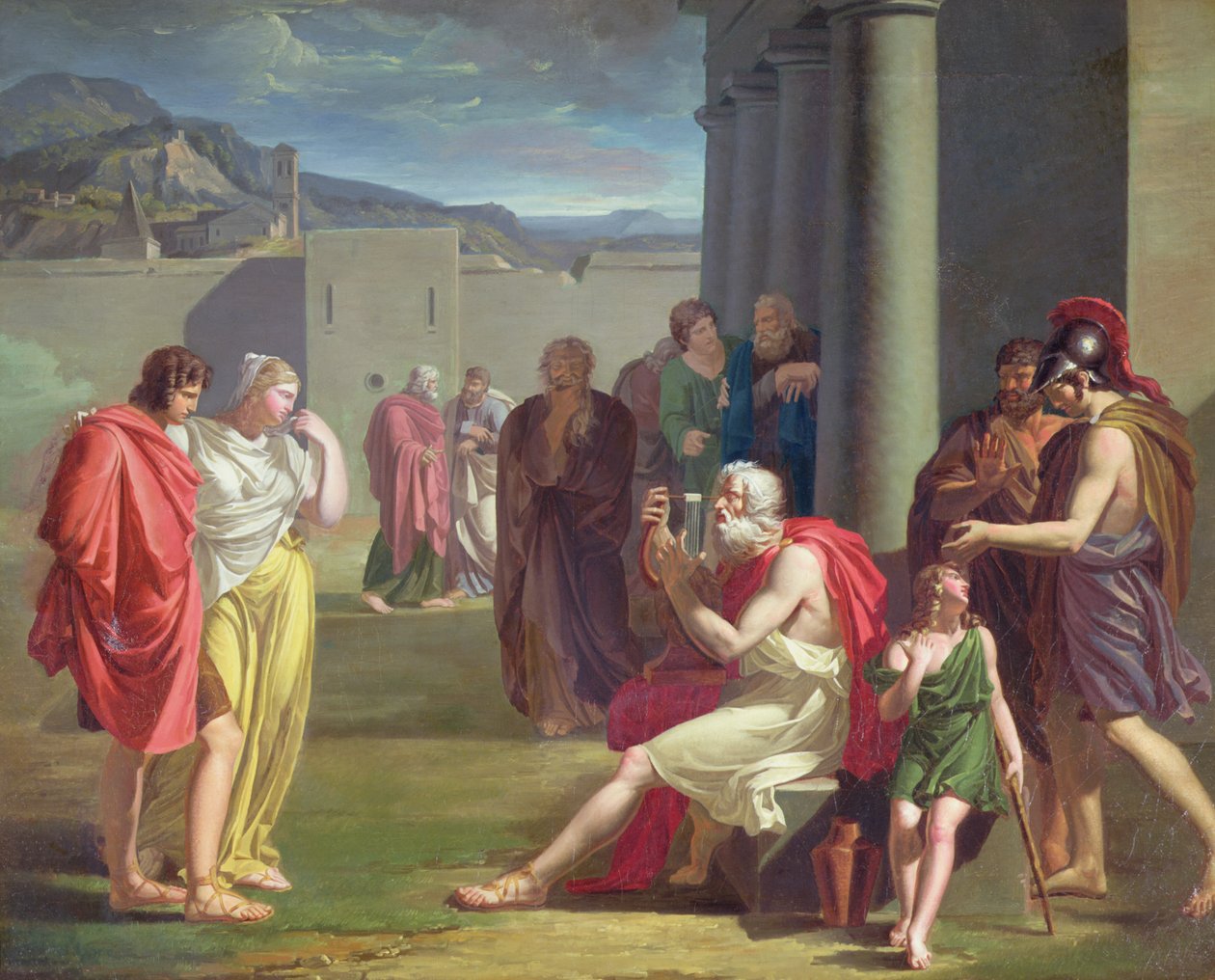 Homer Singing with His Lyre by Felix Boisselier