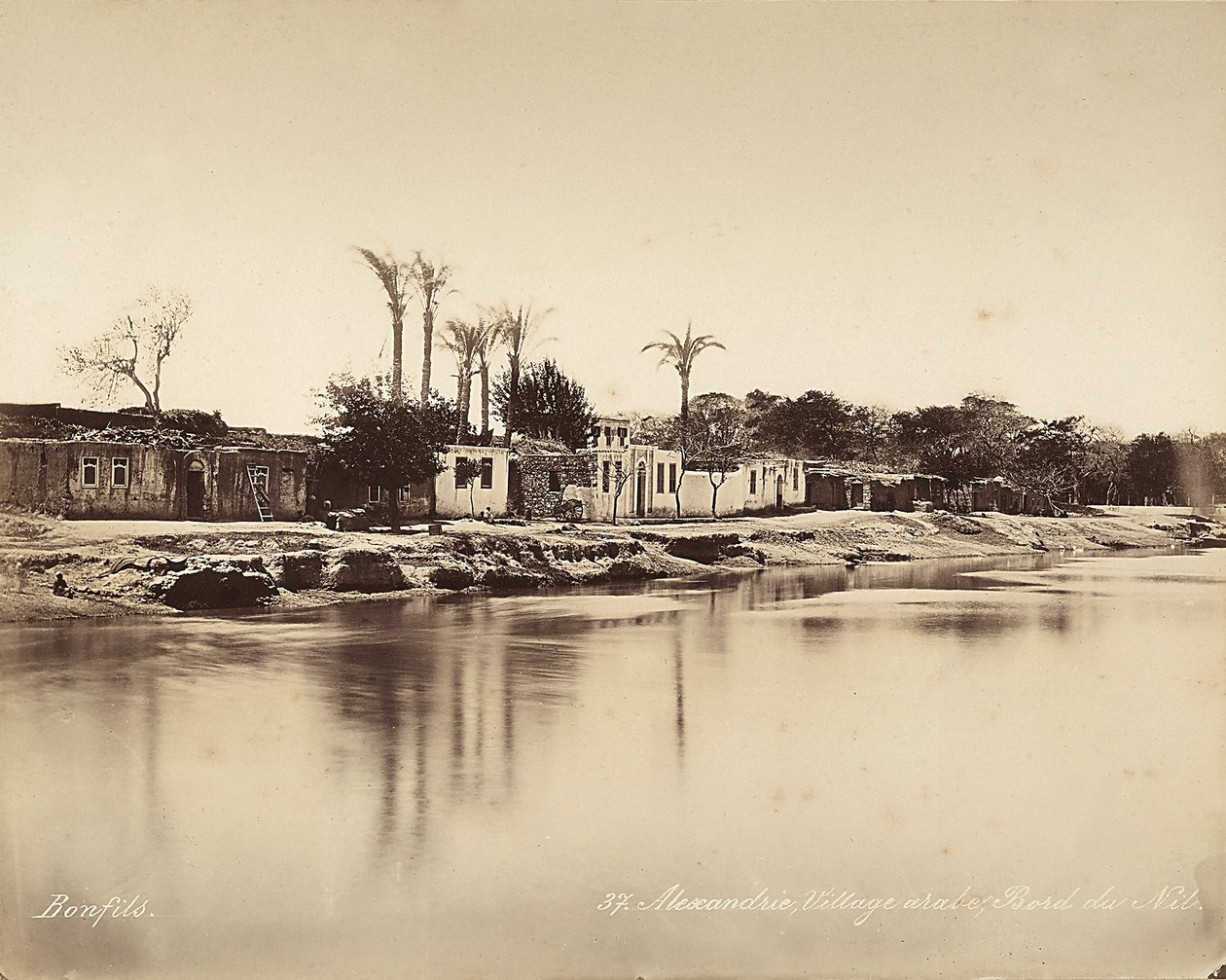 Alexandria, Egypt: An Arab Village on the Banks of the Nile by Félix Bonfils