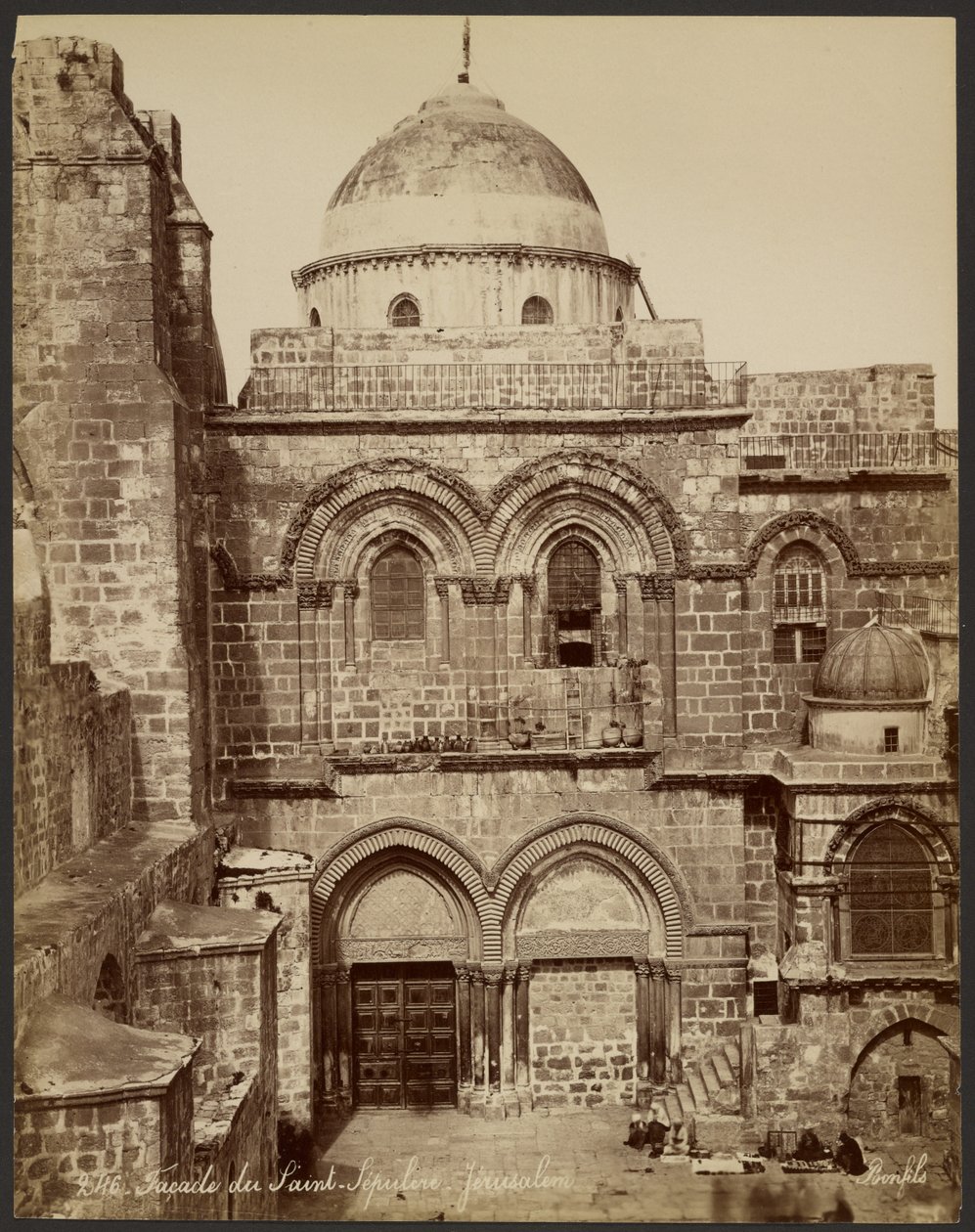Facade of the Holy Sepulchre, Jerusalem by Félix Bonfils