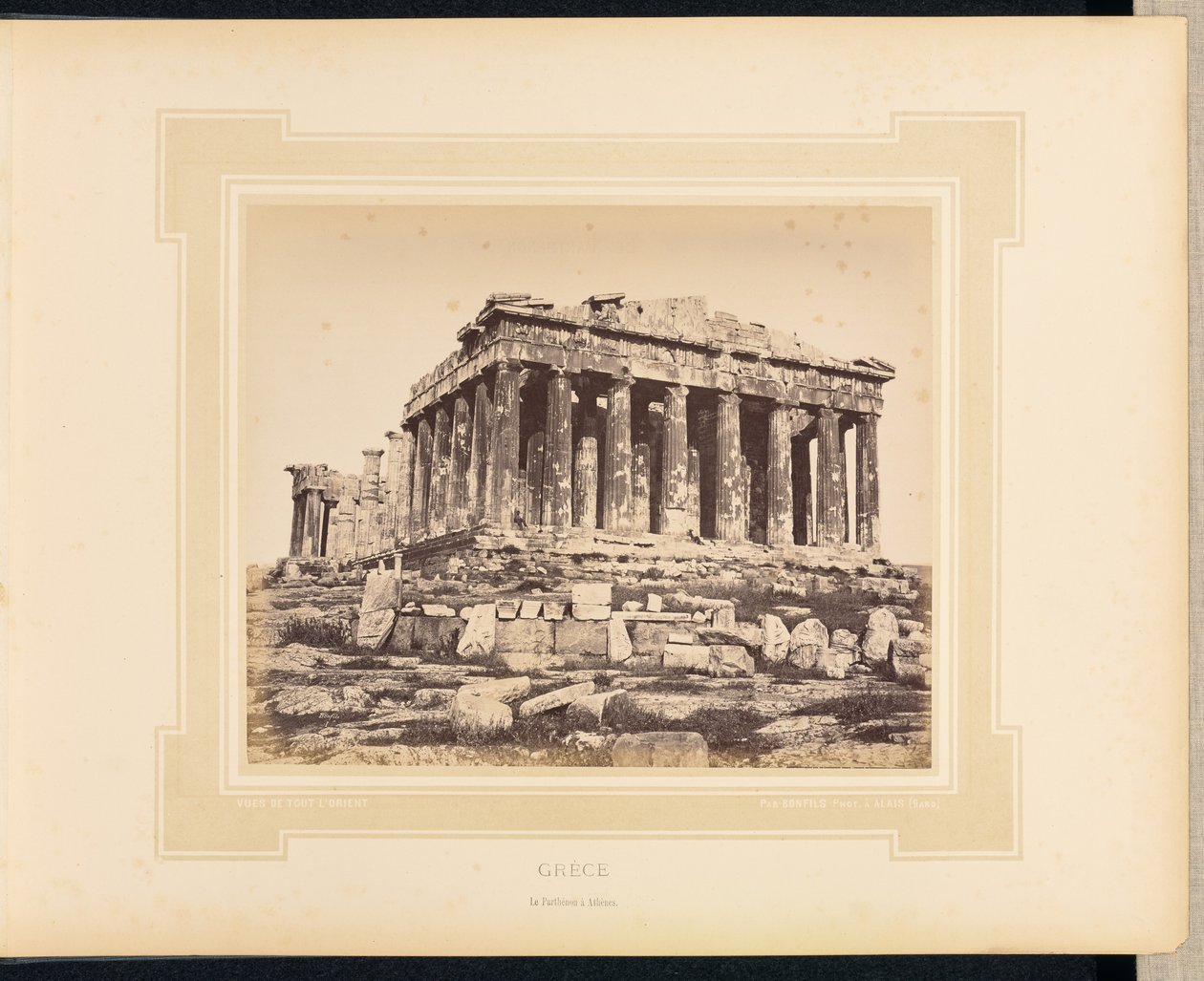 Greece: The Parthenon in Athens by Félix Bonfils