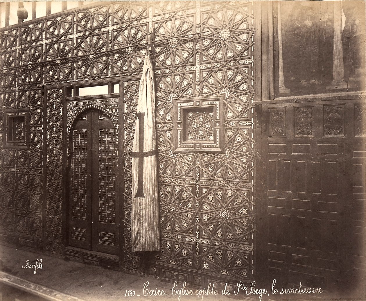 Iconostasis of the Coptic church of St Sergio in Cairo by Félix Bonfils