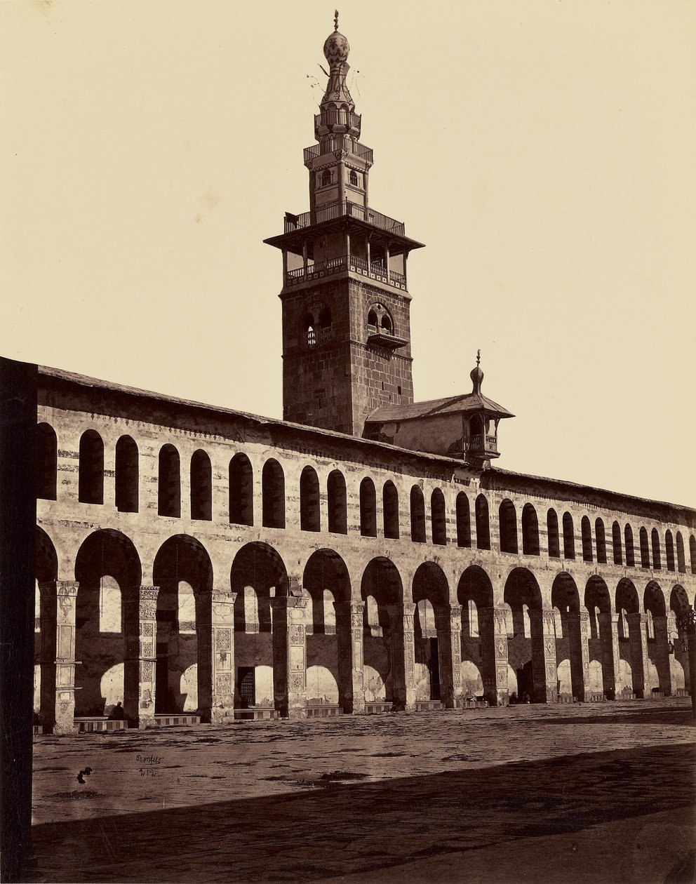 Minaret of the Bride - Damascus by Félix Bonfils